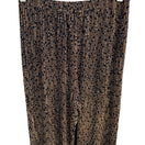 Switch Coldwater Creek Womens Medium Wide Leg Pants Brown Black Striped Elastic Waist 3 image