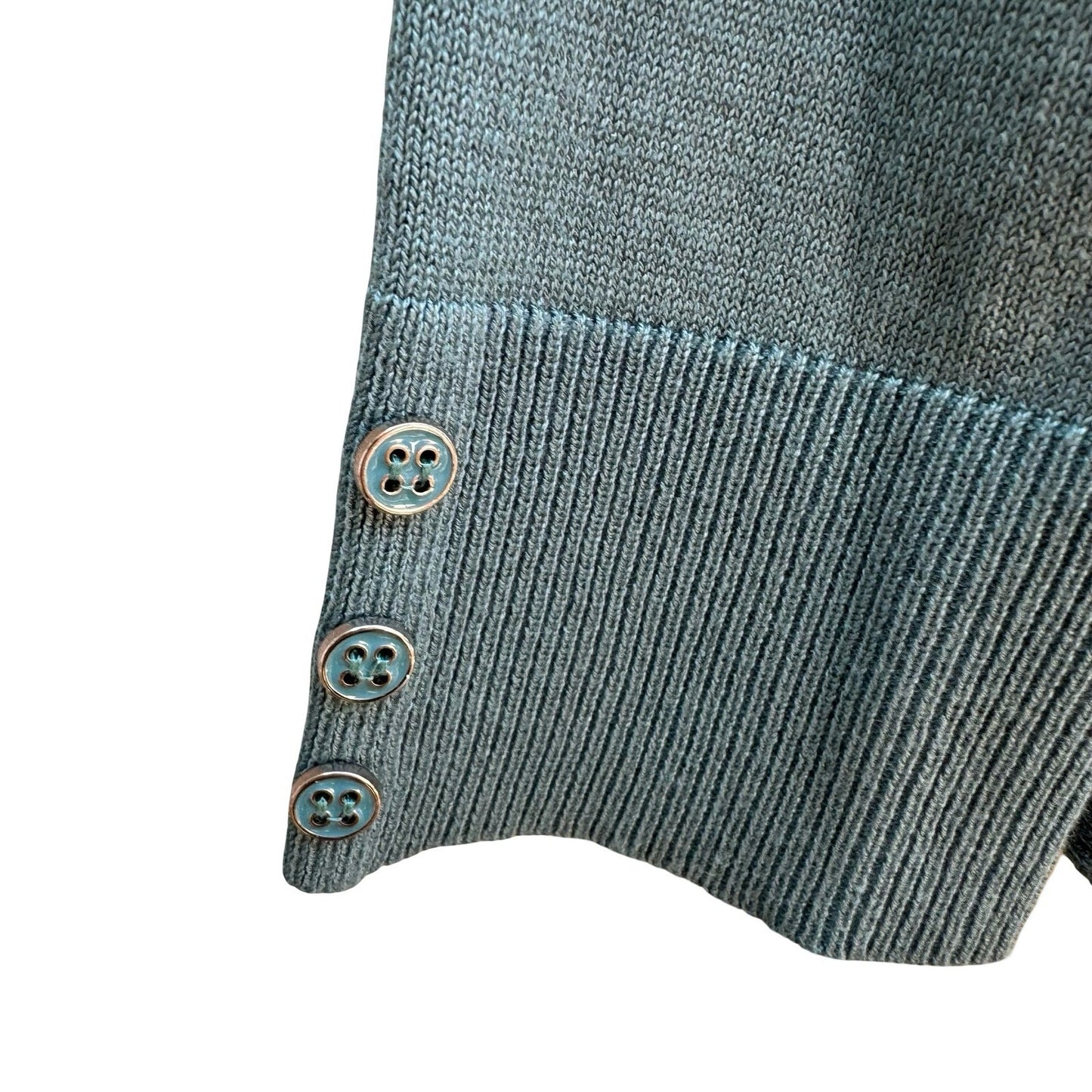 89th + Madison Coastal Layering Minimalist Open Front Shawl Collar Cardigan Teal