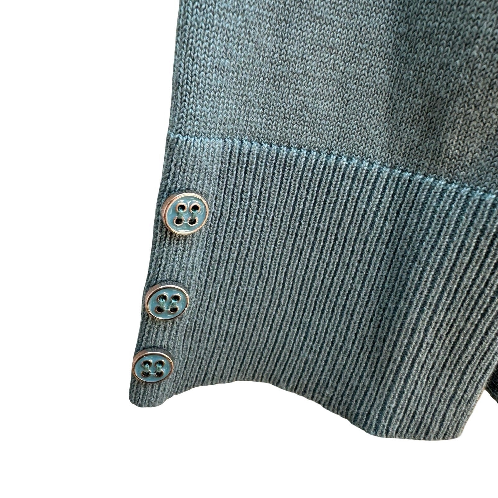 89th + Madison Coastal Layering Minimalist Open Front Shawl Collar Cardigan Teal