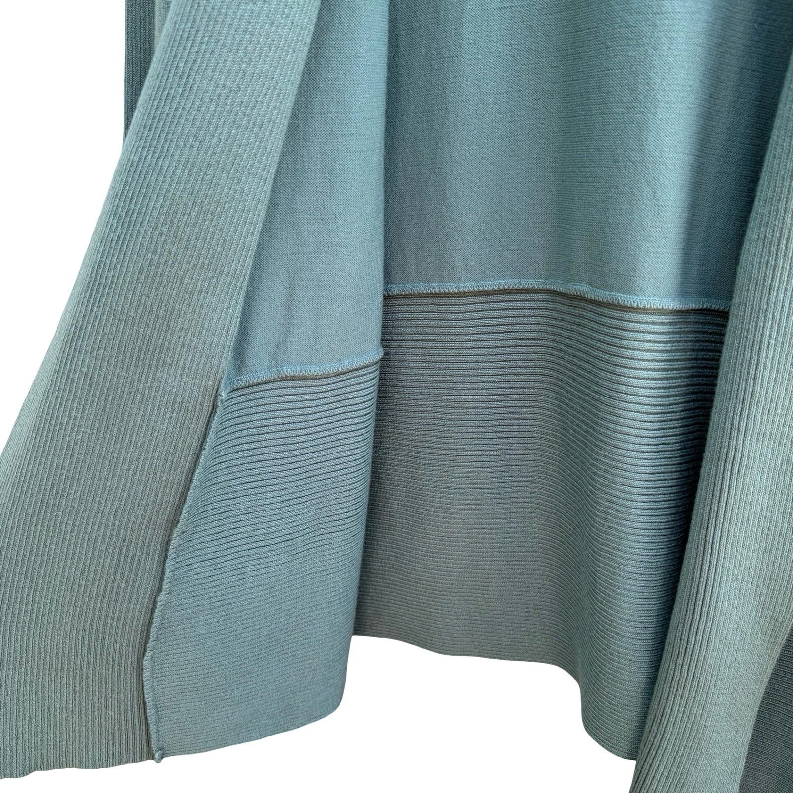 89th + Madison Coastal Layering Minimalist Open Front Shawl Collar Cardigan Teal