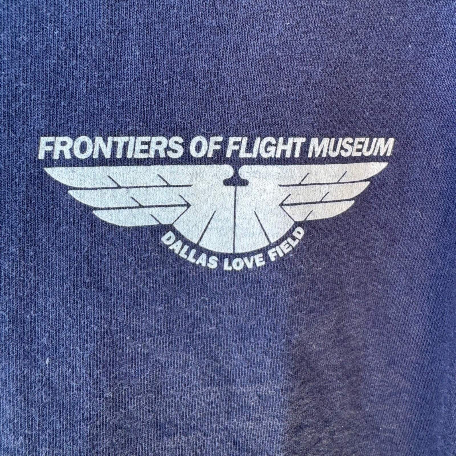 Gildan Frontiers of Flight Museum Apollo VII Navy Blue Graphic T-Shirt Mens XL