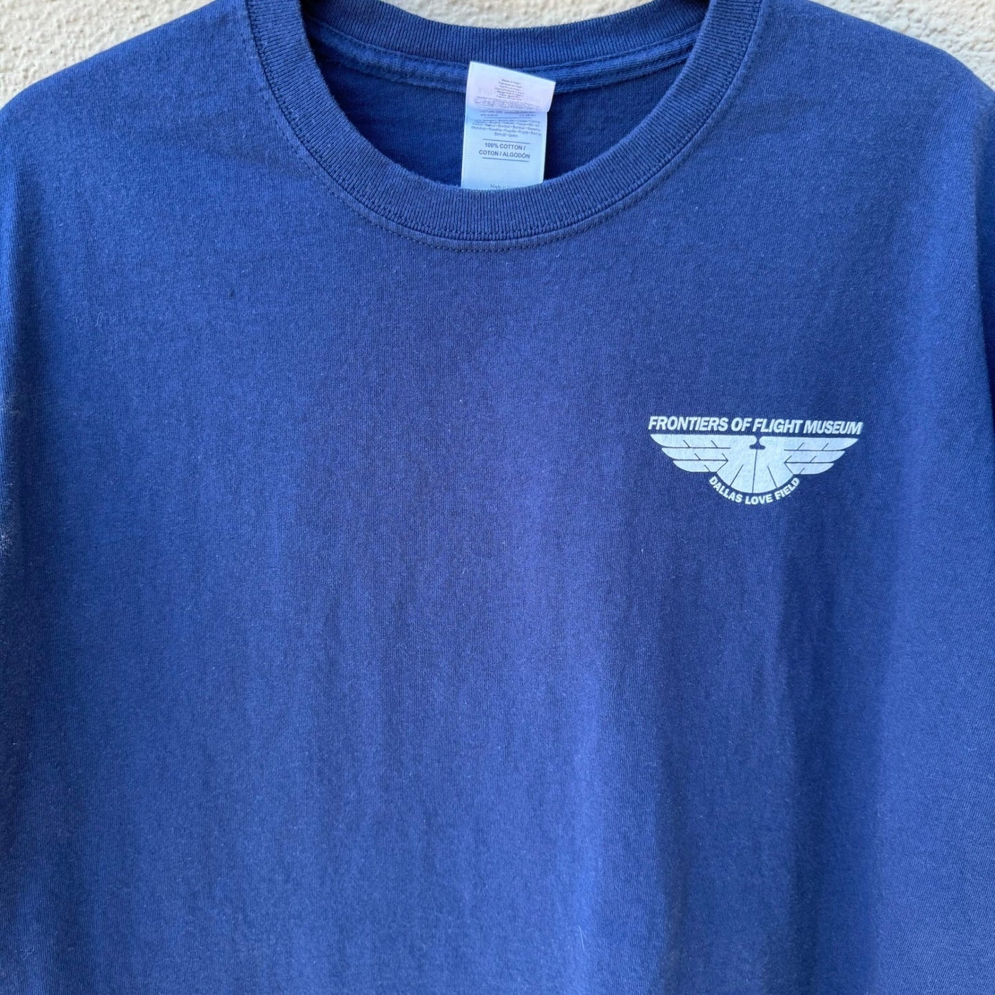 Gildan Frontiers of Flight Museum Apollo VII Navy Blue Graphic T-Shirt Mens XL
