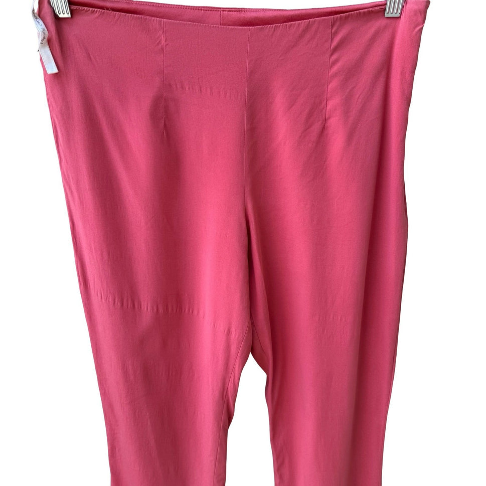 Cynthia Rowley Vintage Y2K 90s Silk Minimalist Dopamine Dressing Pant Beach Pink