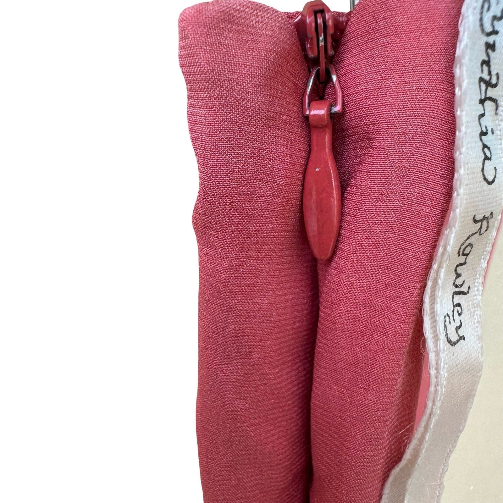 Cynthia Rowley Vintage Y2K 90s Silk Minimalist Dopamine Dressing Pant Beach Pink