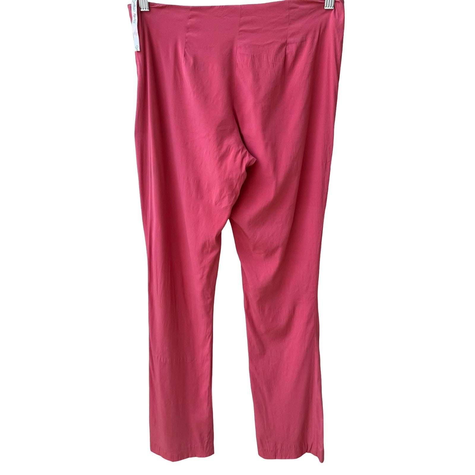 Cynthia Rowley Vintage Y2K 90s Silk Minimalist Dopamine Dressing Pant Beach Pink