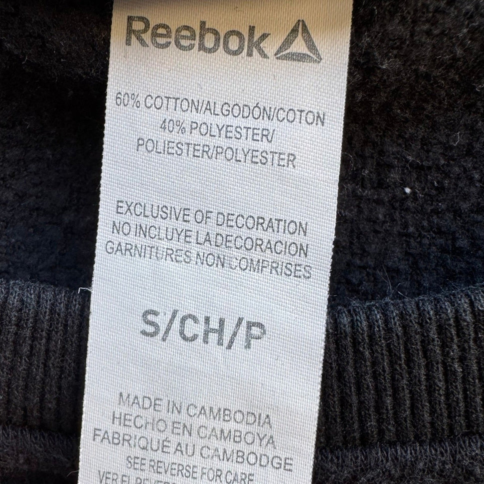 Reebok Athleisure Sporty Gym Tonal Delta Logo Crewneck Sweatshirt Black Womens S
