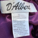 Switch D'Albert Vintage 90s Purple Ombre Pleated Tiered Midi Dress Floral Rosette 8 2 image