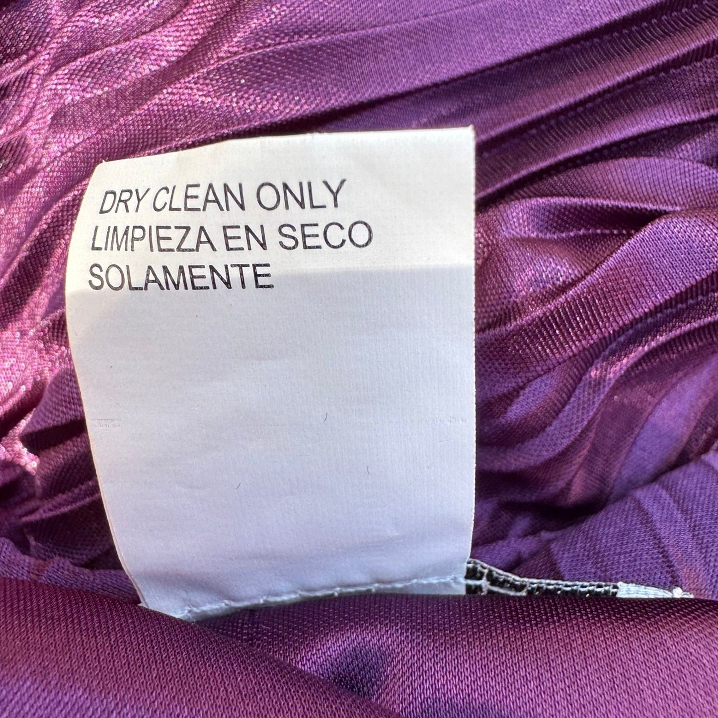 D'Albert Vintage 90s Purple Ombre Pleated Tiered Midi Dress Floral Rosette 8