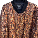 Switch New York City Design Co Vintage Womens Oversized Silk Animal Print Bomber Jacket 3X 3 image