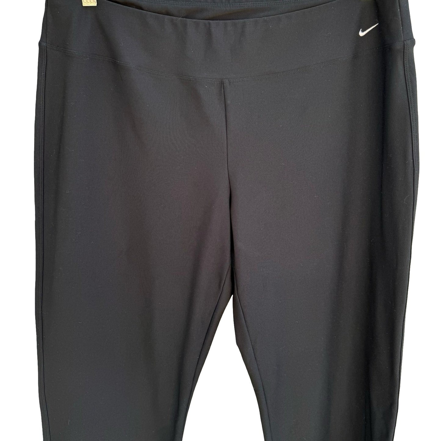 Nike Dri-FIT Black Straight Leg Athletic Yoga Pants Womens XL Activewear Workout
