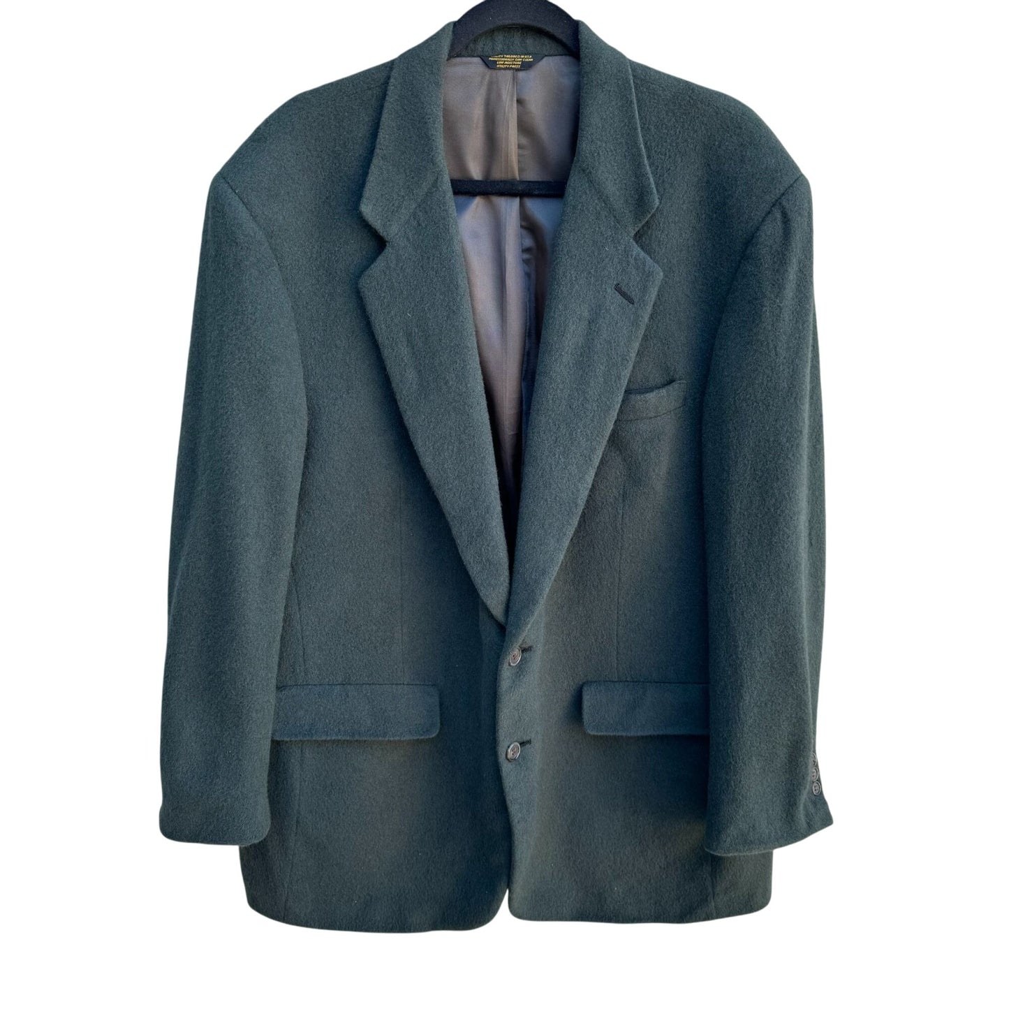 Palm Beach For Eaglesons Vintage Dark Green Tailored Mens Wool Cashmere Blazer