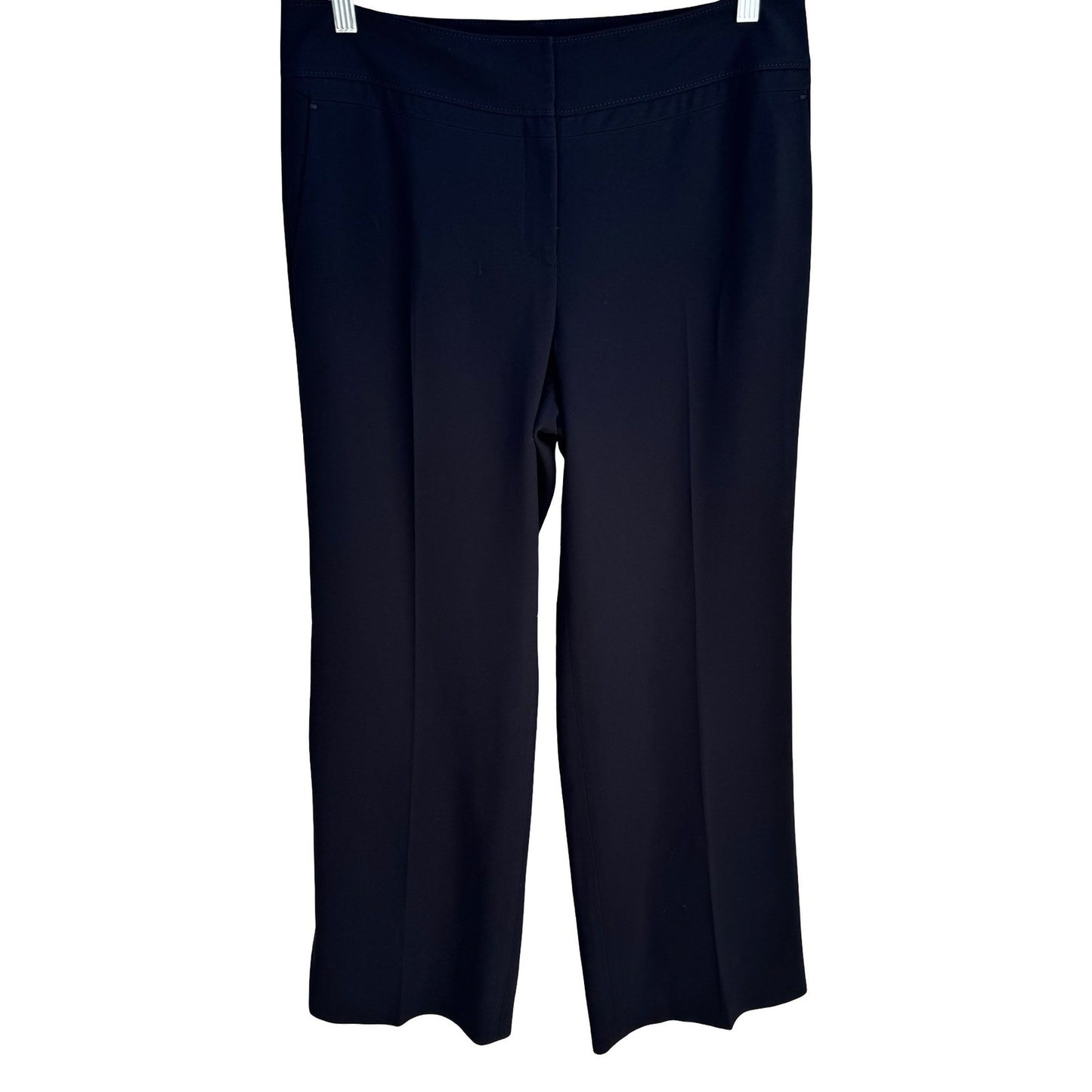 Ann Taylor Margo Tailored Wide Leg Dress Pants Black Womens 10 Professional