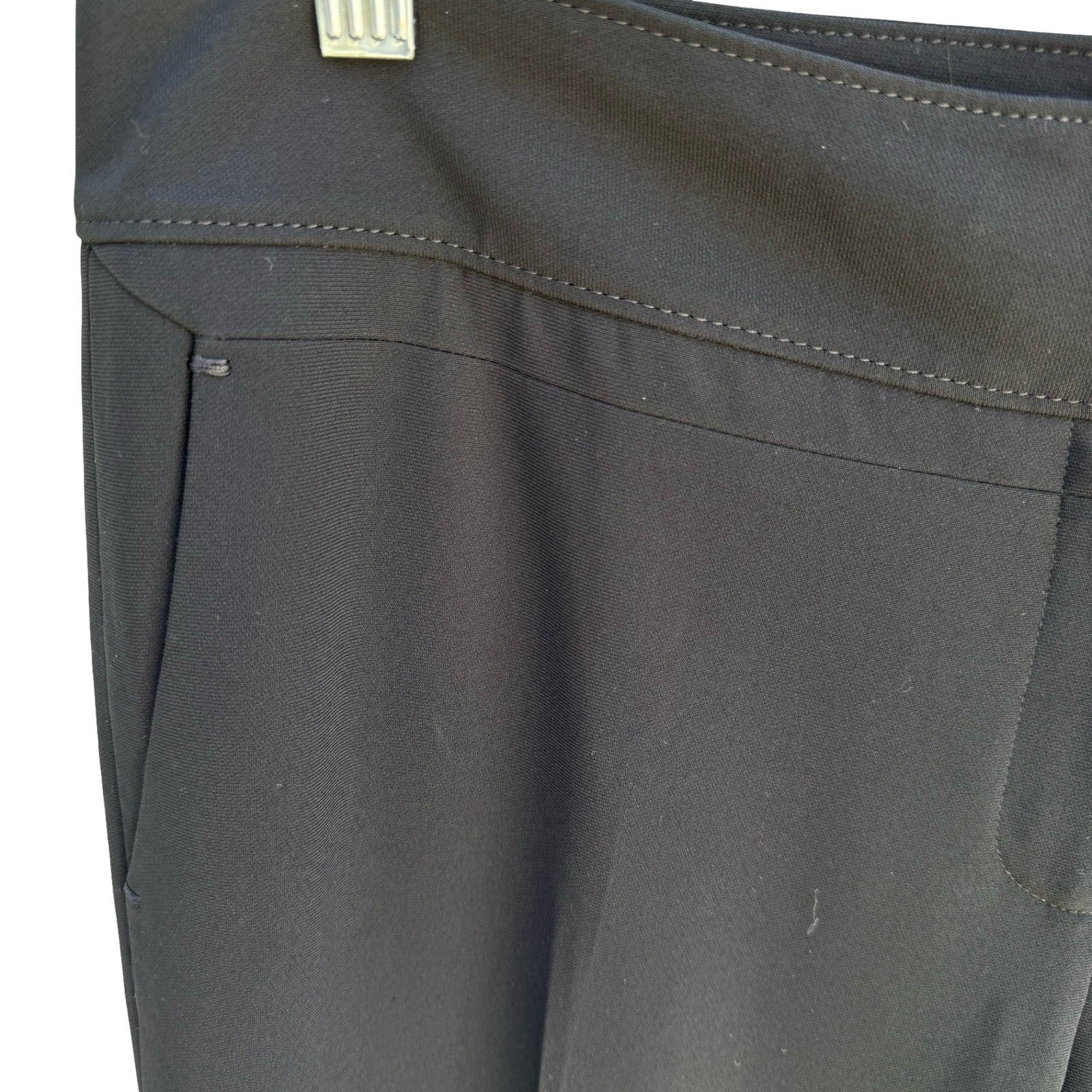 Ann Taylor Margo Tailored Wide Leg Dress Pants Black Womens 10 Professional
