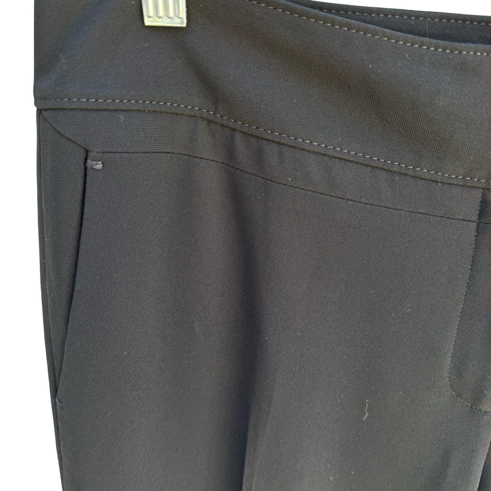 Ann Taylor Margo Tailored Wide Leg Dress Pants Black Womens 10 Professional