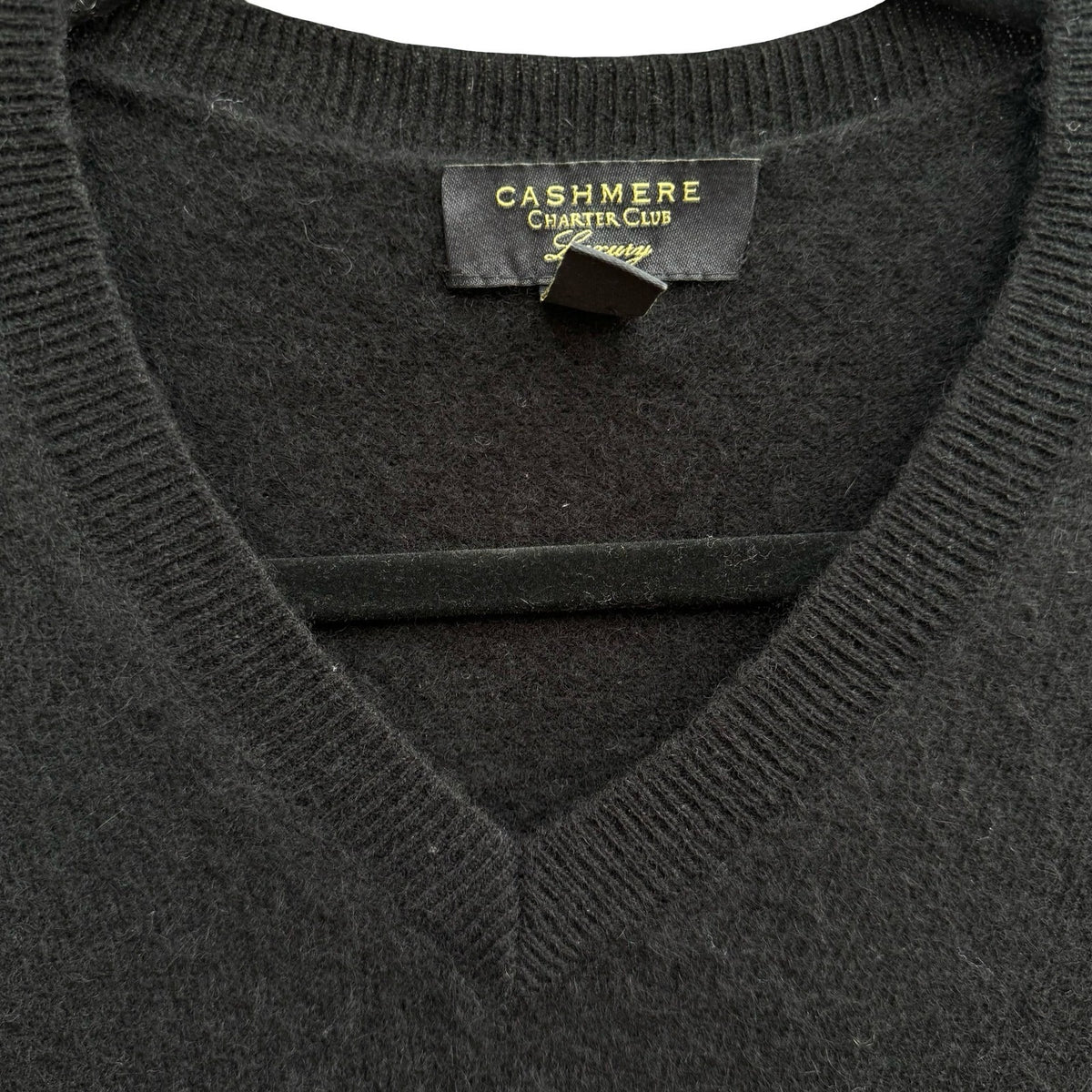 Charter Club Luxury Cashmere Quiet Luxury Old Money Preppy Cozy Sweater Black M