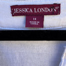 Switch Jessica London Linen Blend Coastal Resortwear Floral Embroidered Tunic Top 14 2 image