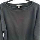 Switch DKNY Black 3/4 Sleeve Boat Neck Sweatshirt Womens L French Terry Minimalist 3 image