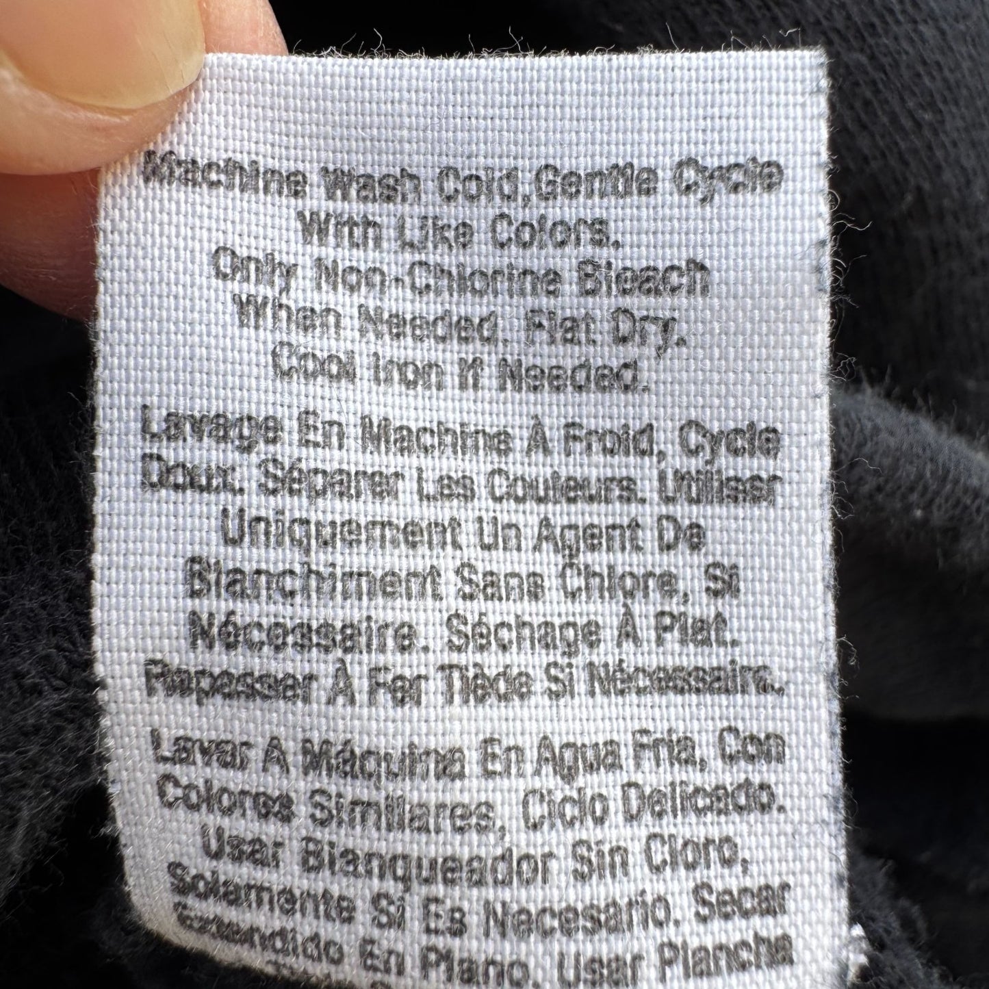 DKNY Black 3/4 Sleeve Boat Neck Sweatshirt Womens L French Terry Minimalist