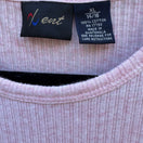 Switch Ent 90s Y2K Pastel Pink Ribbed Baby Tee Short Sleeve Top XL Soft Girl Balletcore 2 image