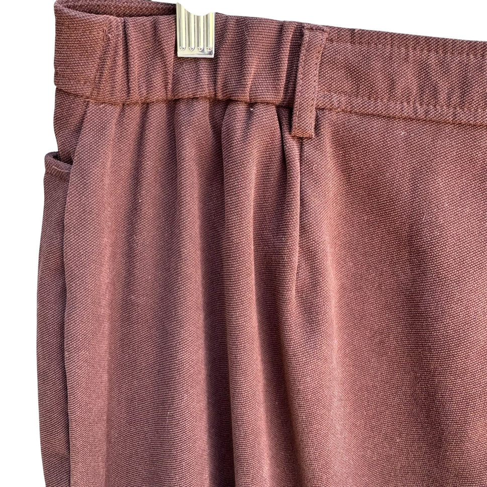 Coldwater Creek Vintage Womens Brown Straight Leg Stretch Flat Front Pants 16