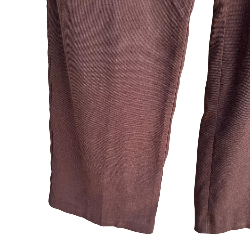 Coldwater Creek Vintage Womens Brown Straight Leg Stretch Flat Front Pants 16