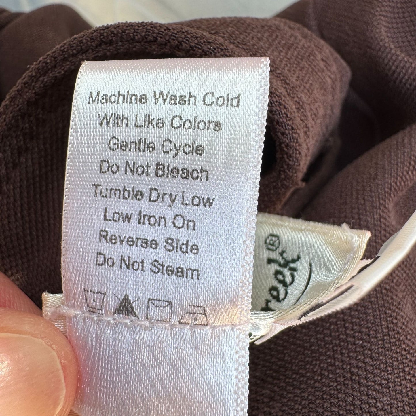 Coldwater Creek Vintage Womens Brown Straight Leg Stretch Flat Front Pants 16