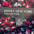 Switch Jones New York Collection Pink Black Marled Boucle Button Front Cardigan Size M 2 image
