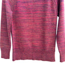 Switch H&amp;M Men&#39;s Cotton Red &amp; Blue Marled Textured Crew Neck Long Sleeve Knit Sweater S 3 image