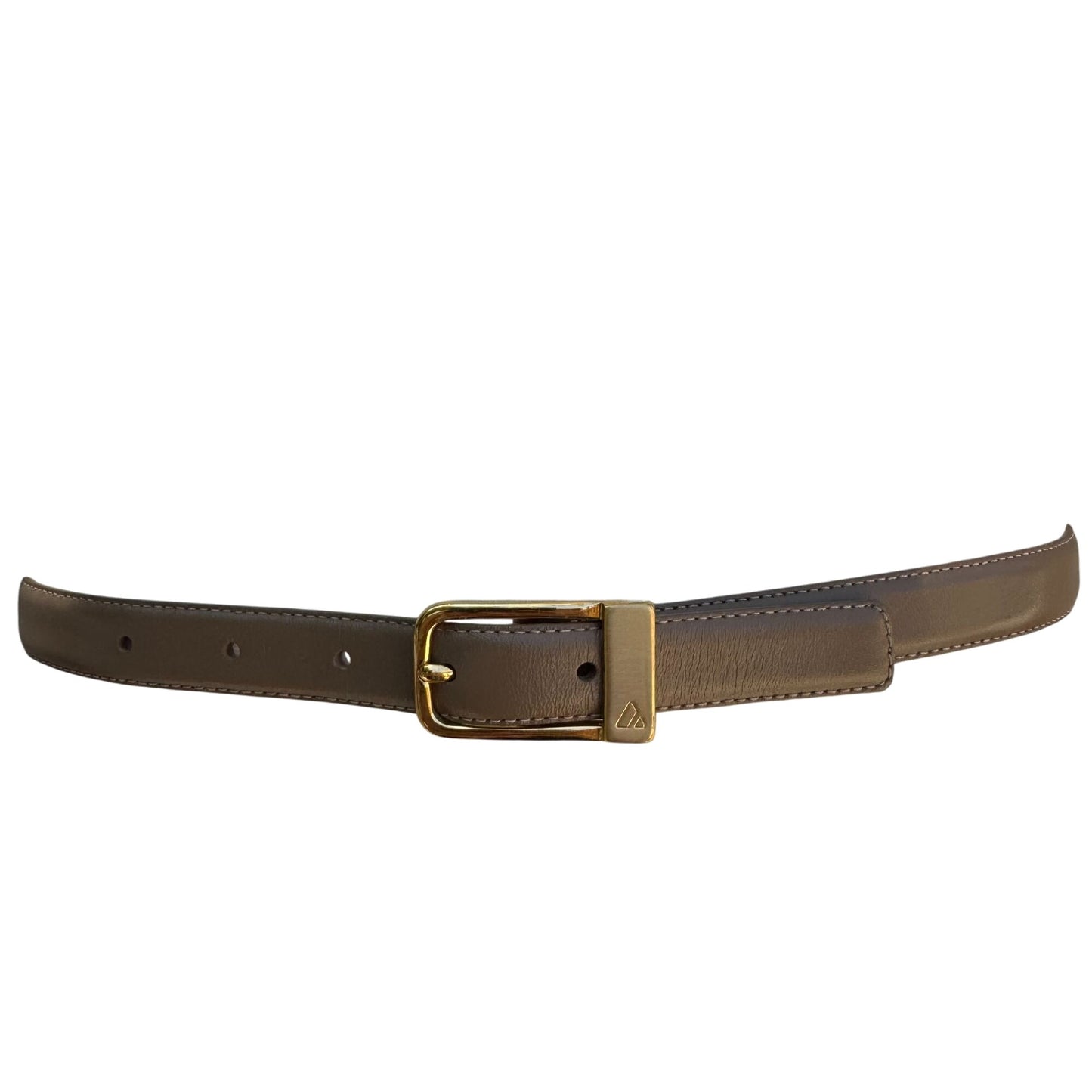 Liz Claiborne Vintage Womens Tan Full Grain Semi Aniline Leather Skinny Belt L