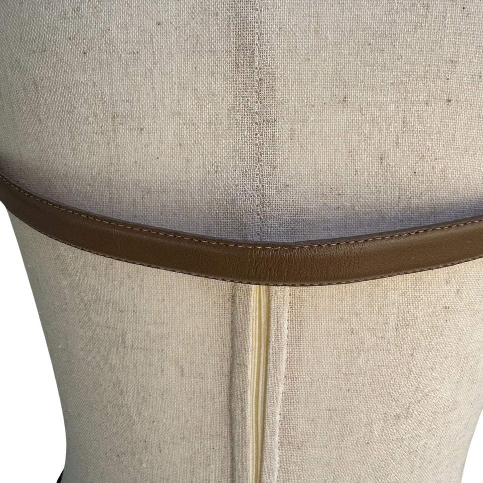 Liz Claiborne Vintage Womens Tan Full Grain Semi Aniline Leather Skinny Belt L