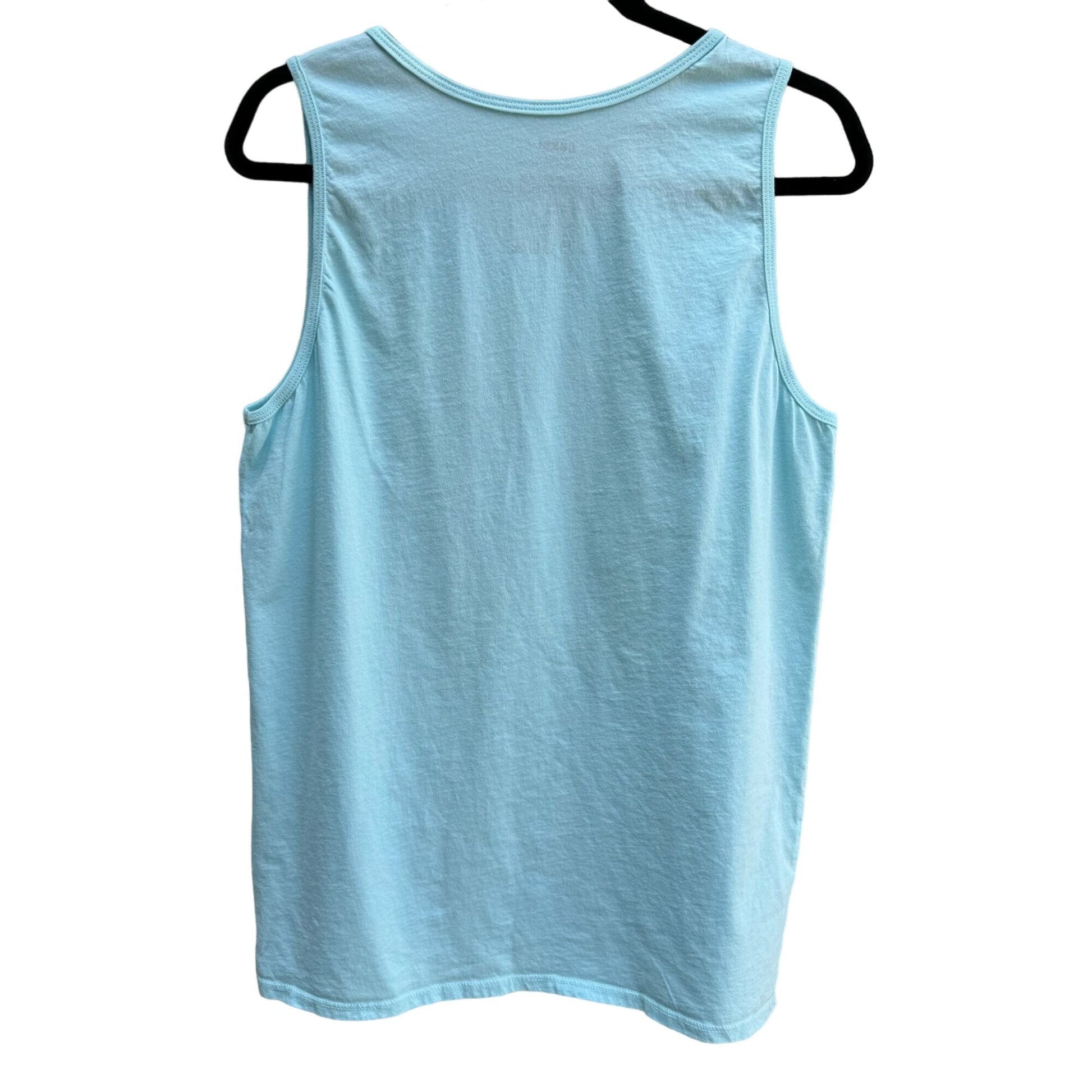 Gonza! Men's Banana Girl Light Blue Graphic Sleeveless Cotton Tank Top - Large