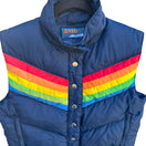 Switch Antler Vintage That 70s Show Kelso Rainbow Chevron Down Feather Puffer Ski Vest 2 image