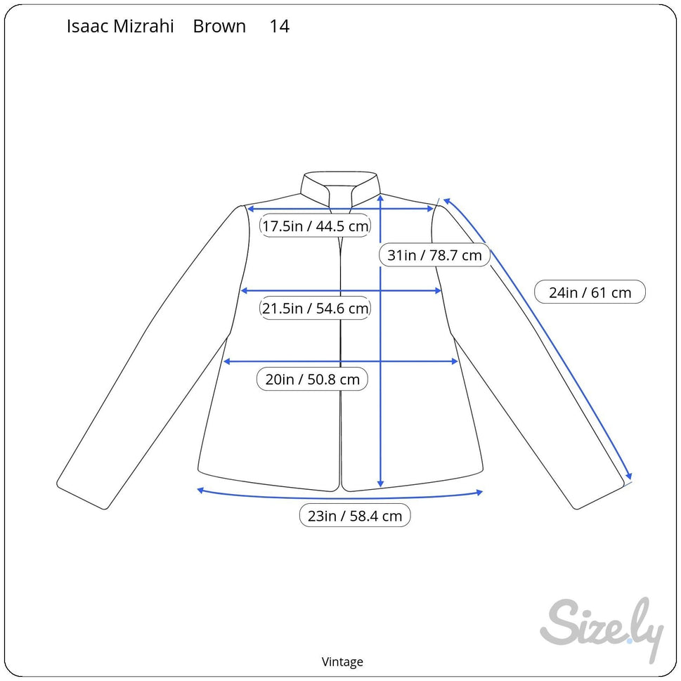 Isaac Mizrahi Brown Woven Mandarin Collar Blazer Jacket Womens 14 Vintage Style