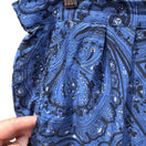 Switch Vintage Blue Black Paisley Print Womens Elastic Waist Relaxed Fit Pleated Pants 3 image
