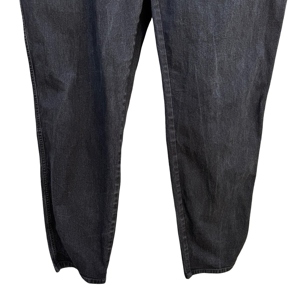 Lafayette 148 New York Mercer Slim Leg Jeans Charcoal Grey Womens 14 Stretch