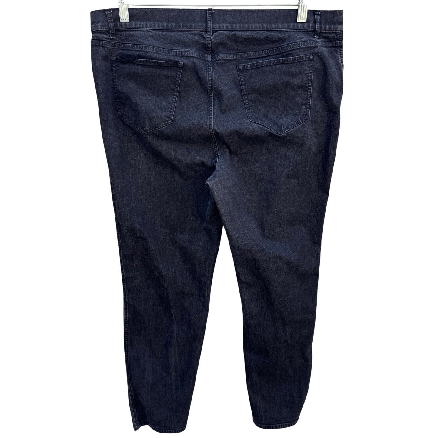 Lafayette 148 New York Mercer Slim Leg Jeans Charcoal Grey Womens 14 Stretch