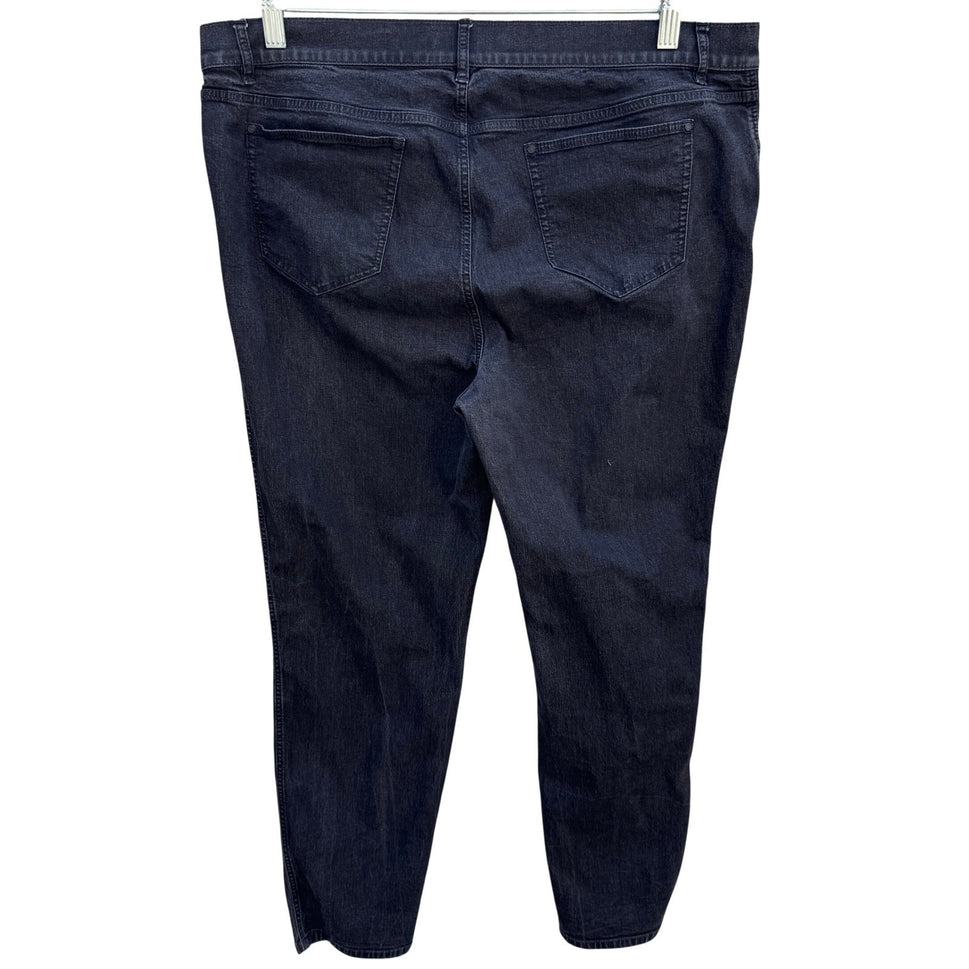 Lafayette 148 New York Mercer Slim Leg Jeans Charcoal Grey Womens 14 Stretch