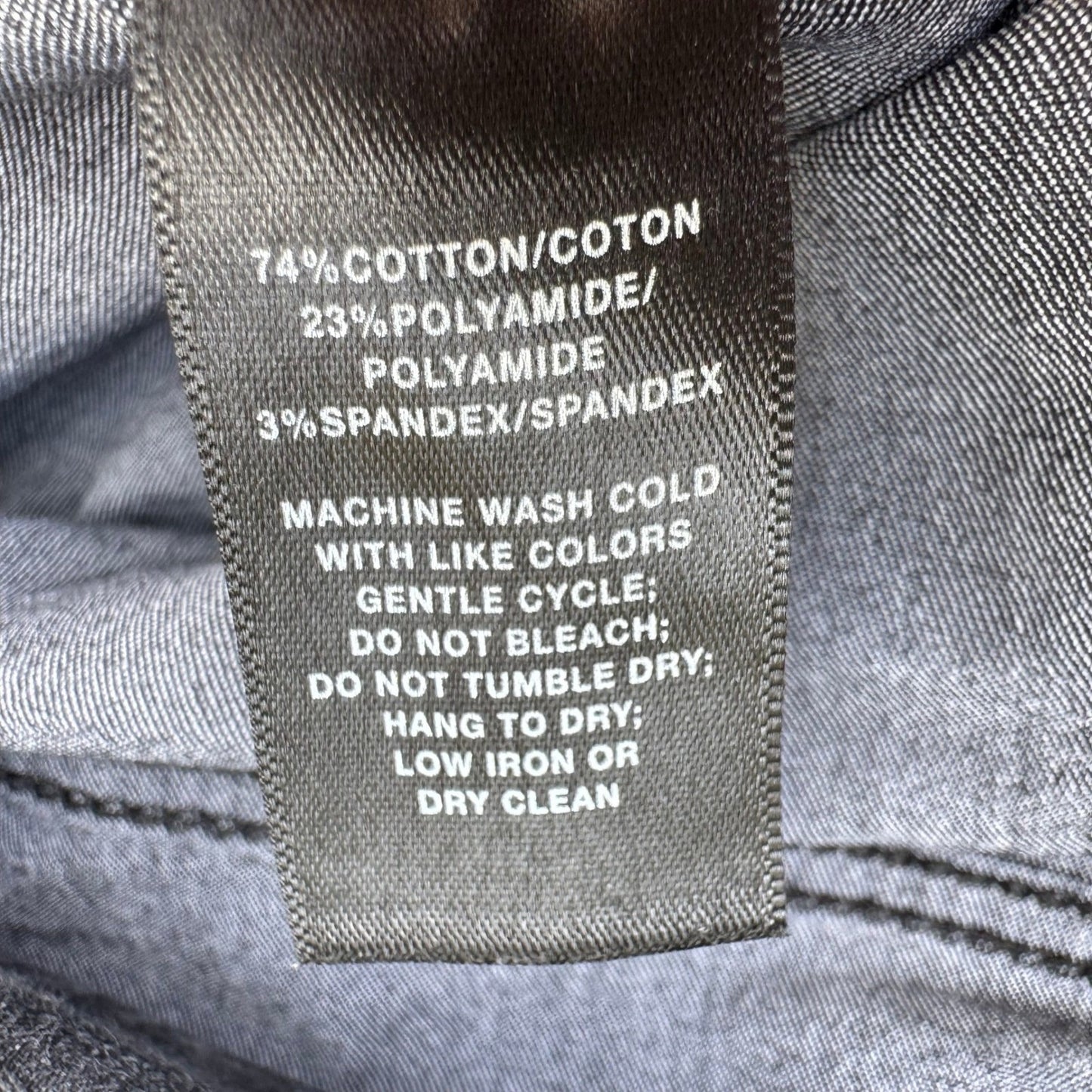 Lafayette 148 New York Mercer Slim Leg Jeans Charcoal Grey Womens 14 Stretch
