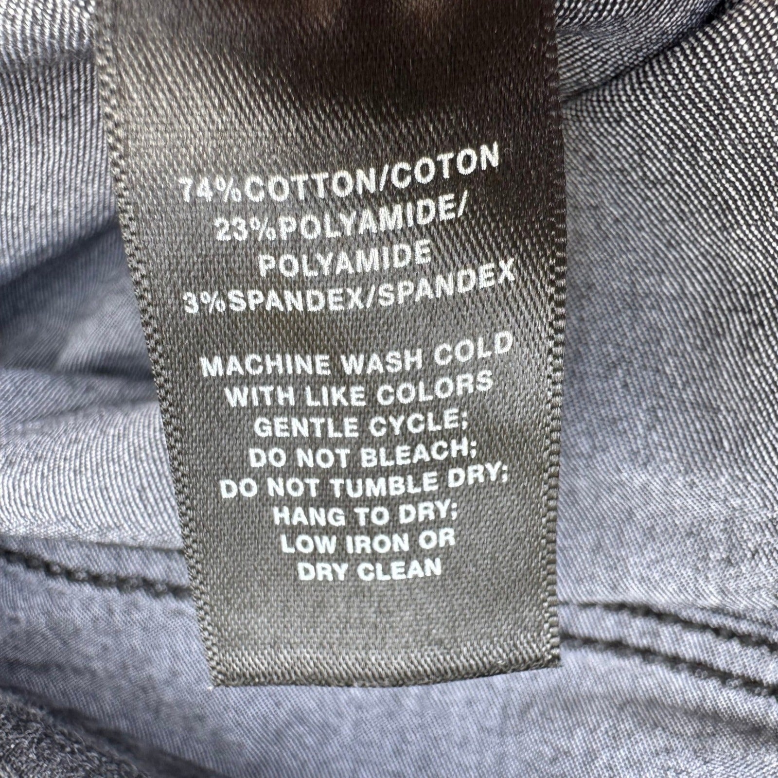 Lafayette 148 New York Mercer Slim Leg Jeans Charcoal Grey Womens 14 Stretch