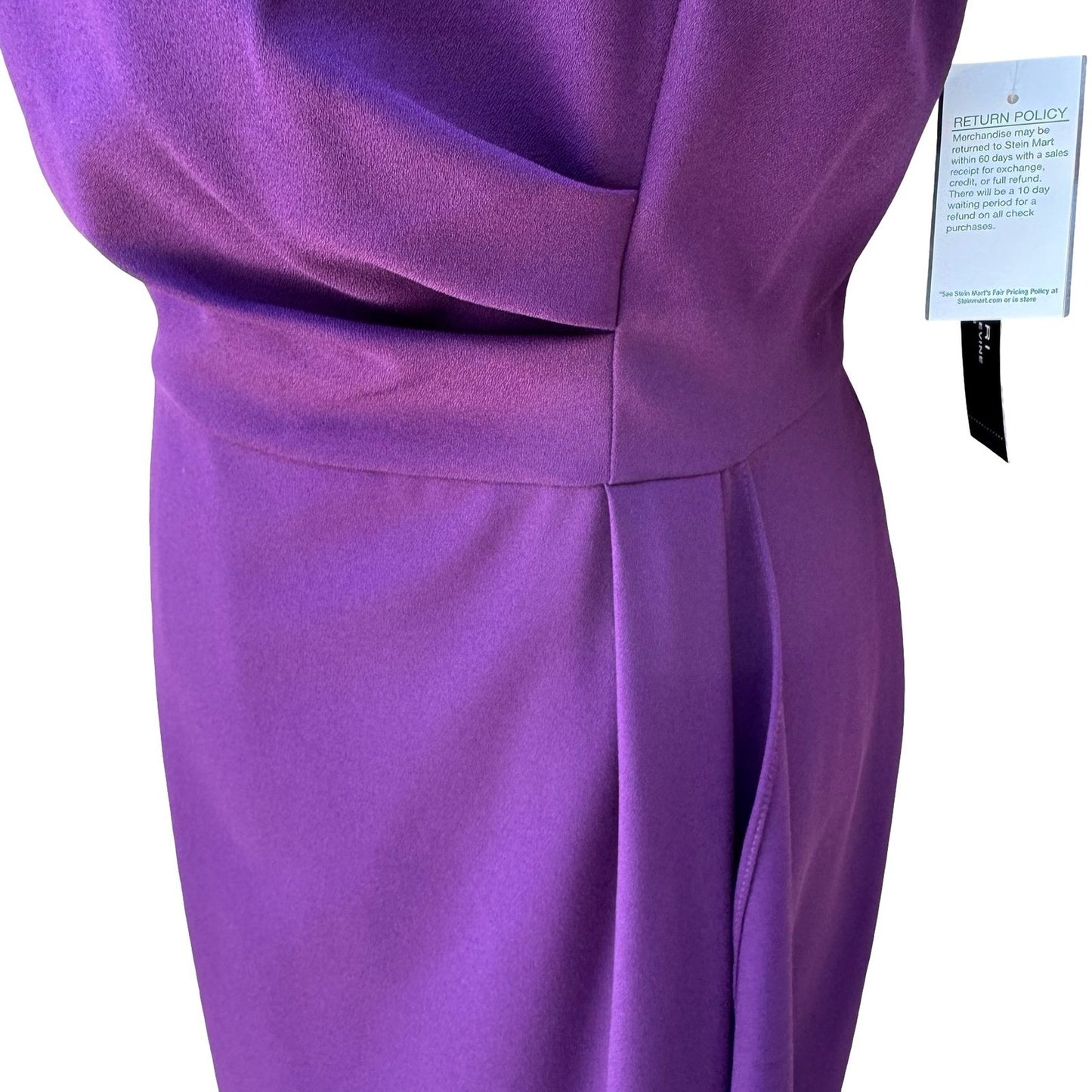Tahari Arthur S. Levine Minimalist Professional Keyhole Sheath Dress Plum 14 NEW