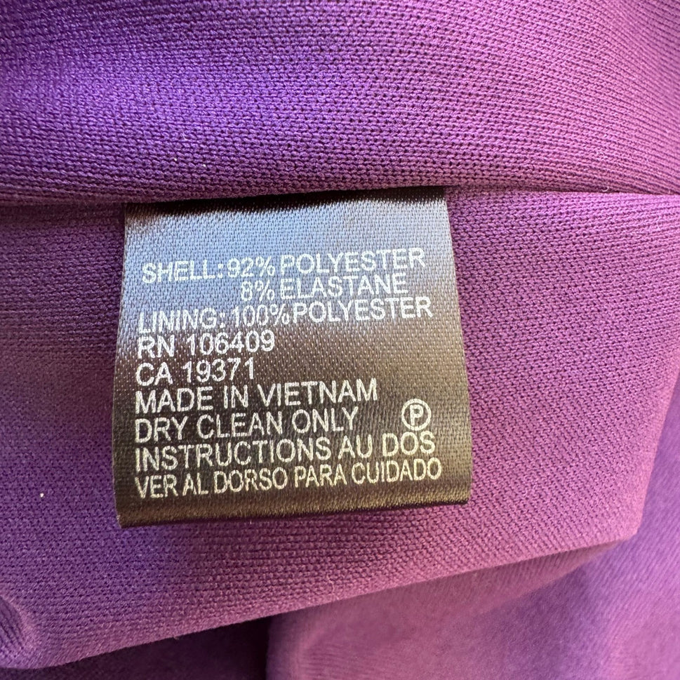 Tahari Arthur S. Levine Minimalist Professional Keyhole Sheath Dress Plum 14 NEW