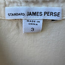 Switch James Perse Minimalist Cotton Neutral Coastal Shirt Ribbed Panels Tan Womens 3 2 image