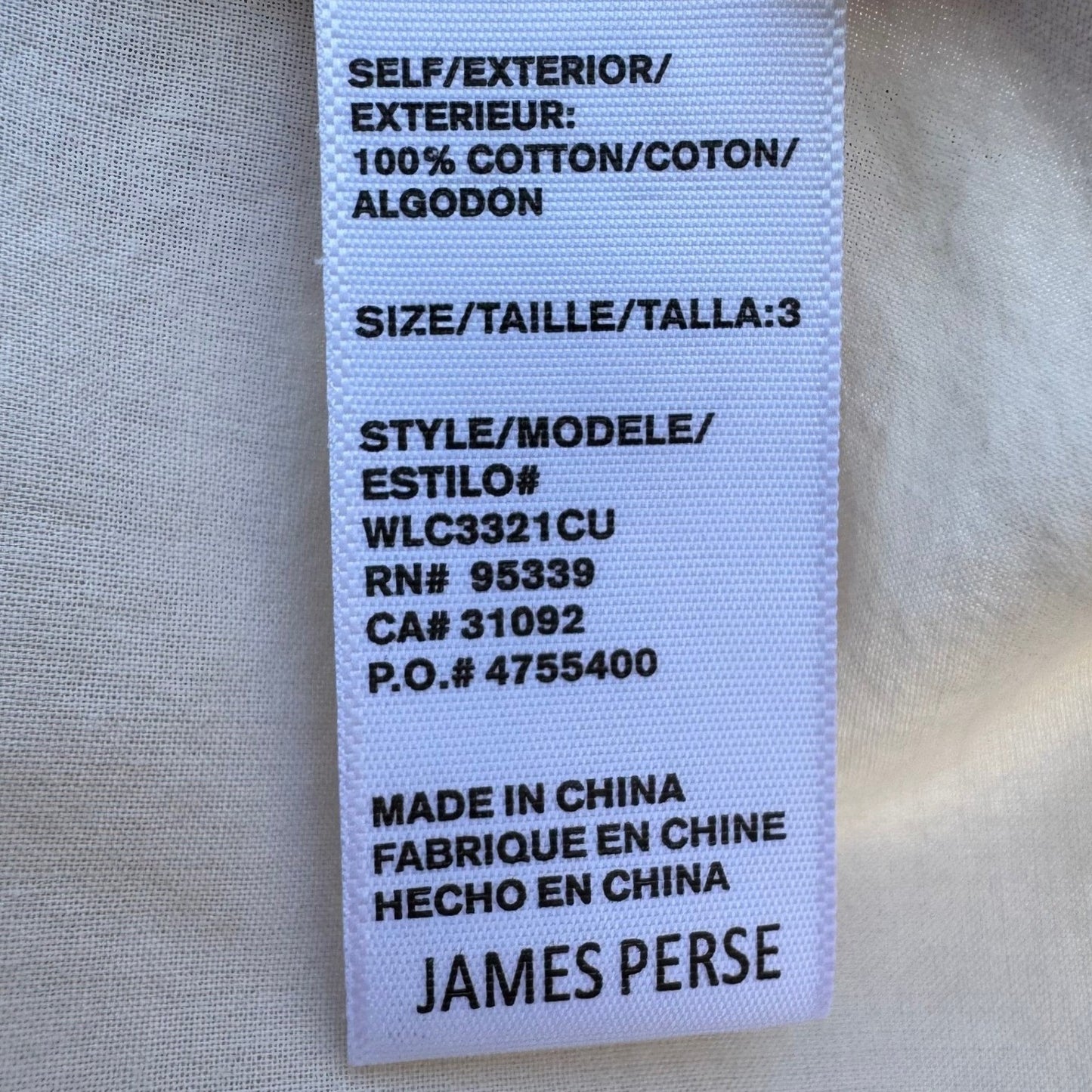 James Perse Minimalist Cotton Neutral Coastal Shirt Ribbed Panels Tan Womens 3