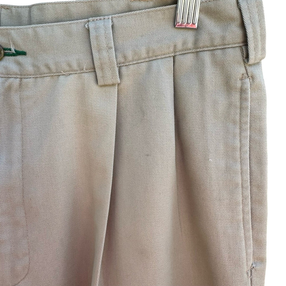 Tommy Hilfiger Vintage 90s Preppy Pleated Old Money Chino Pants Khaki Mens 34x30