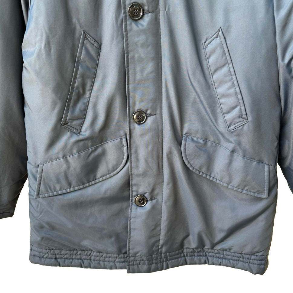 Vintage Flight Jacket N-3B Snorkel Parka Military Americana Faux Fur Hood Mens M
