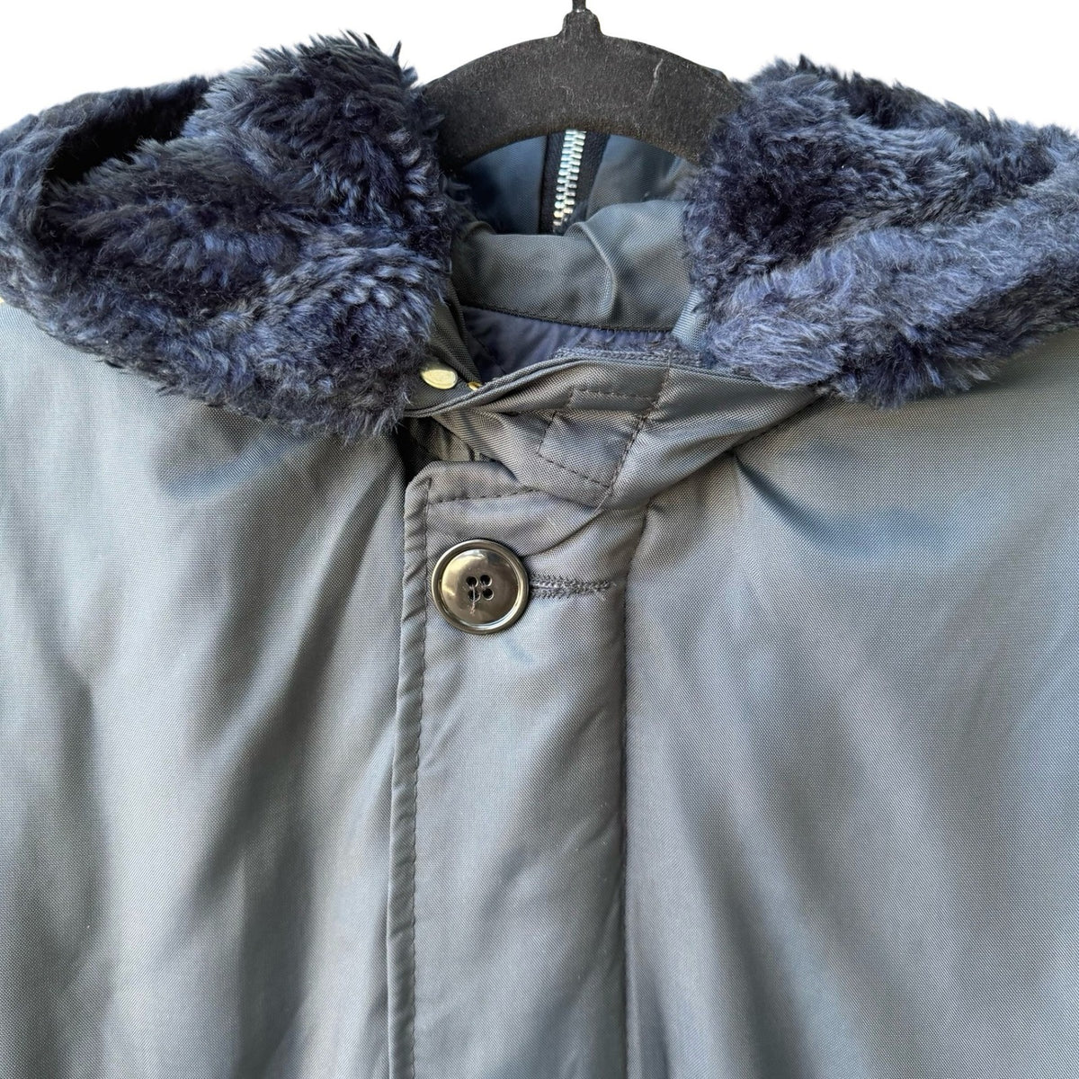 Vintage Flight Jacket N-3B Snorkel Parka Military Americana Faux Fur Hood Mens M