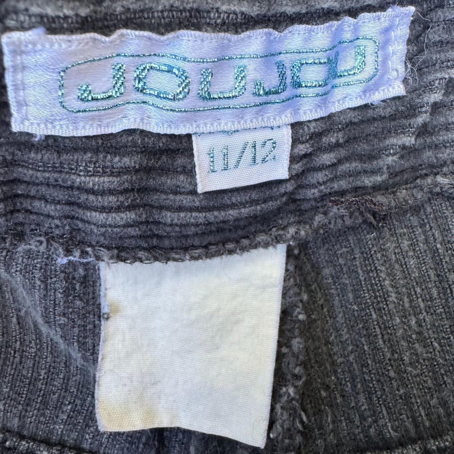 Jou Jou Vintage 80s Black Corduroy Tapered Pants Mid-Rise Relaxed Fit Womens 26