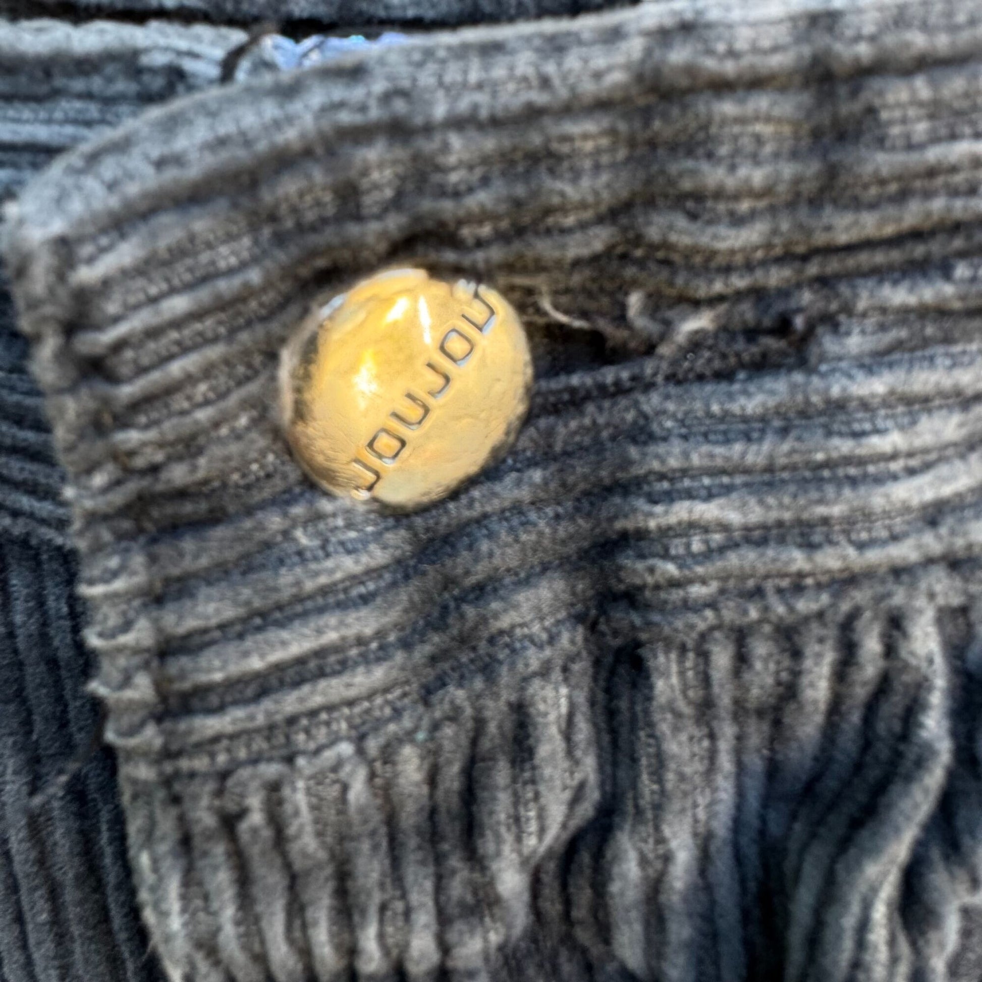 Jou Jou Vintage 80s Black Corduroy Tapered Pants Mid-Rise Relaxed Fit Womens 26