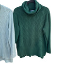 Switch Sonoma Womens Cable Knit Cowl Neck Knit Green Cozy Winter Sweater Lot of 2 L/XL 3 image