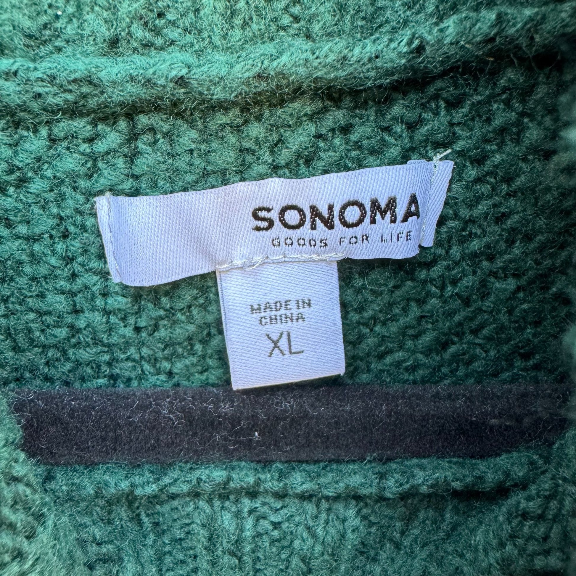 Sonoma Womens Cable Knit Cowl Neck Knit Green Cozy Winter Sweater Lot of 2 L/XL